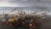 Hendrik Cornelisz. Vroom Day seven of the battle with the Armada, 7 August 1588. France oil painting artist